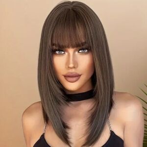 Elegant Brown Synthetic 14 Inch Wig